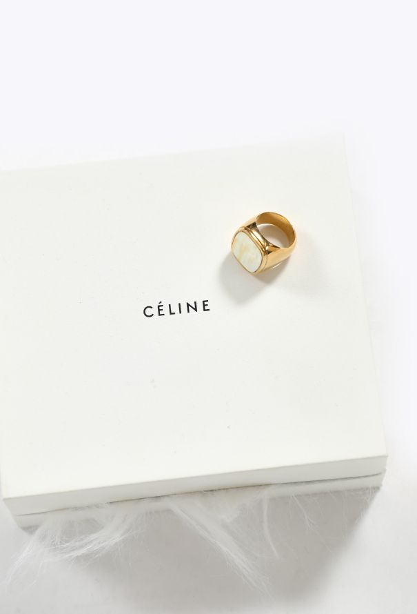 Céline Pre-Fall 2018 Signet Cocktail Ring - 6