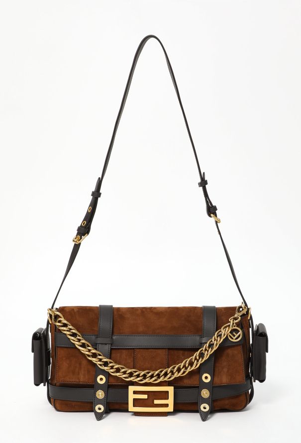 F W 2019 Suede Cage Baguette