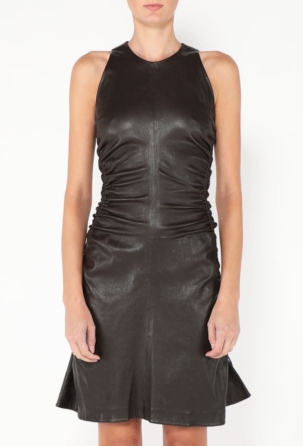 Bottega Veneta 2021 Ruched Lambskin Dress - 2