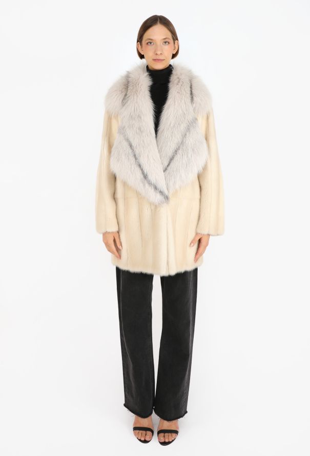 Prada Fox Collar Mink Fur Coat, 2011 - 1