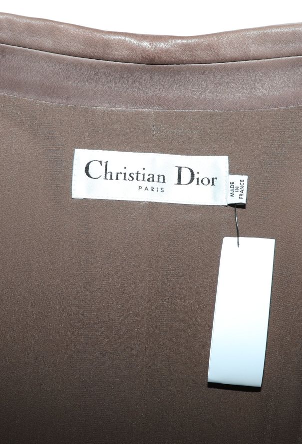 Dior 2015 Raf Simons Tonal Leather Coat - 6 Dior 2015 Raf Simons Tonal Leather Coat - 6