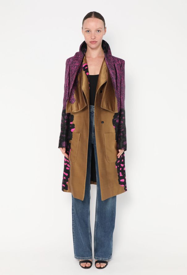 Balenciaga Resort 2012 Graphic Silk Coat - 1