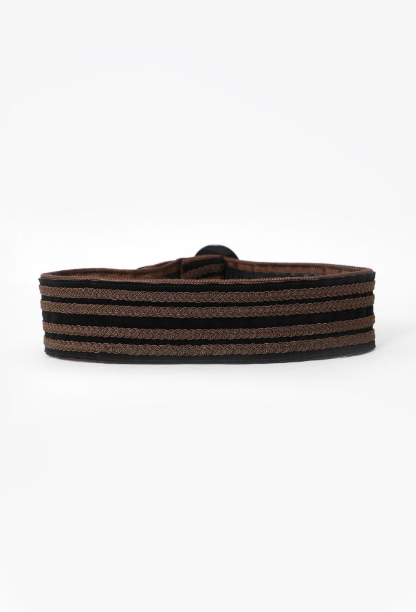 Saint Laurent Vintage Passementerie Suede Belt - 2 Saint Laurent Vintage Passementerie Suede Belt - 2