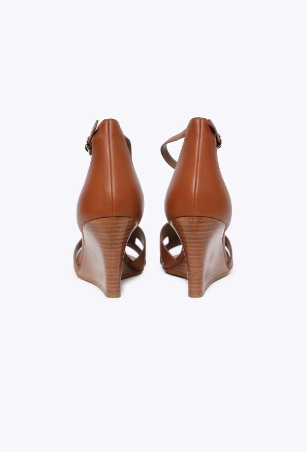 Hermès Legend Calfskin Wedge Sandals - 4