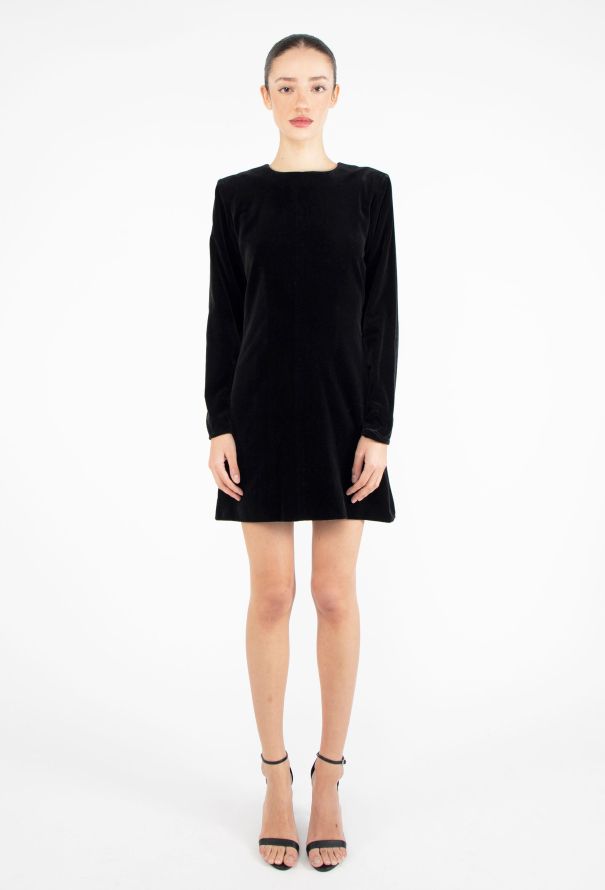 Saint Laurent 1996 Velvet A-Line Dress - 3