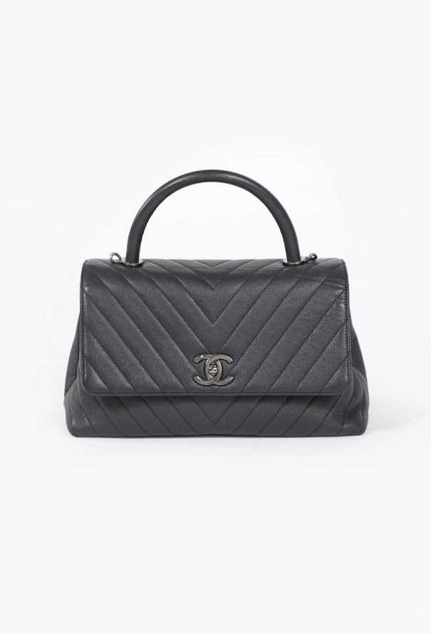 Chanel Coco Chevron Top Handle Bag - 1