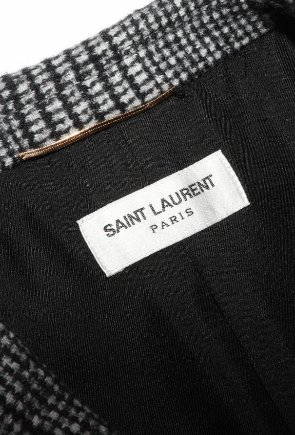Saint Laurent F/W 2018 Alpaca Houndstooth Blazer - 7