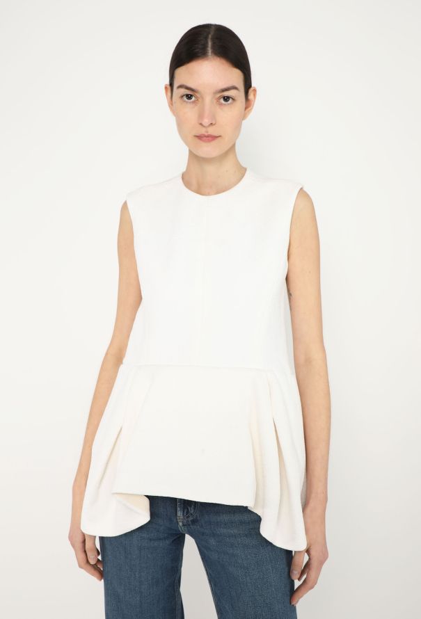 Céline S/S 2012 Jacquard Peplum Top - 1