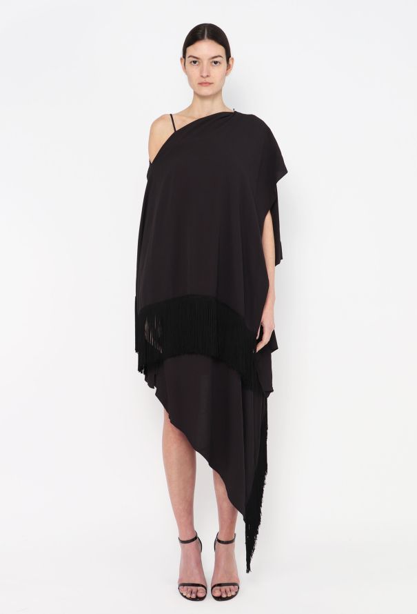 Balenciaga Asymmetrical Tassel Trim Ensemble - 3 Balenciaga Asymmetrical Tassel Trim Ensemble - 3