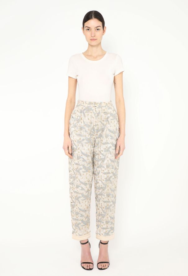 Claude Montana Metallic Patchwork Pants - 1