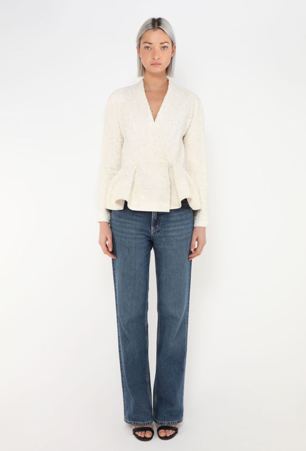 Balenciaga Resort 2016 Textured Peplum Top - 4