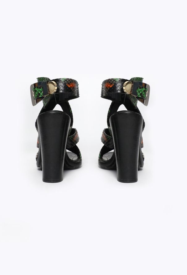 Balenciaga Python Slingback Sandals - 5