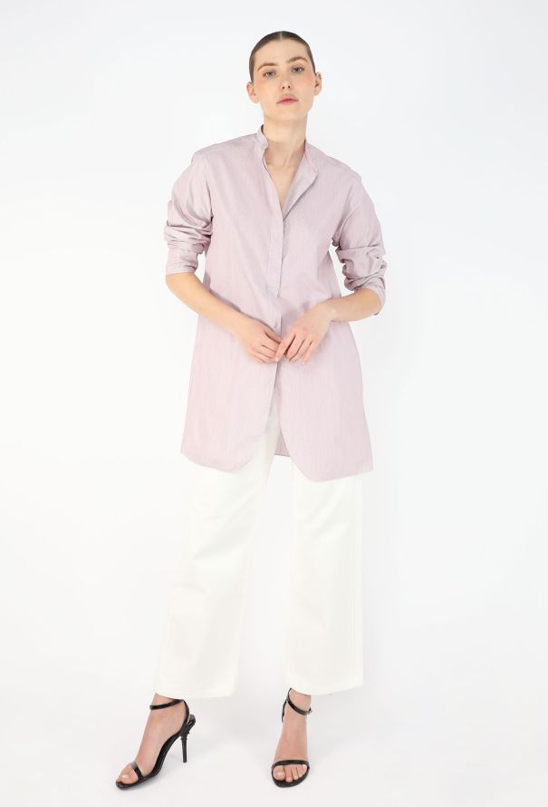 The Row 2022 Collarless Cotton Tunic - 4