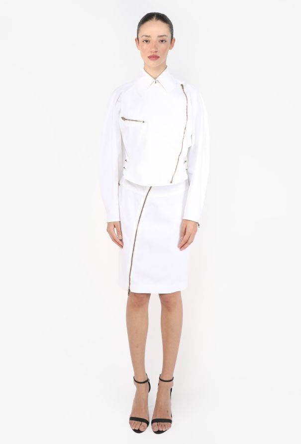 Alaïa ICONIC 1986 Denim Biker Ensemble - 6