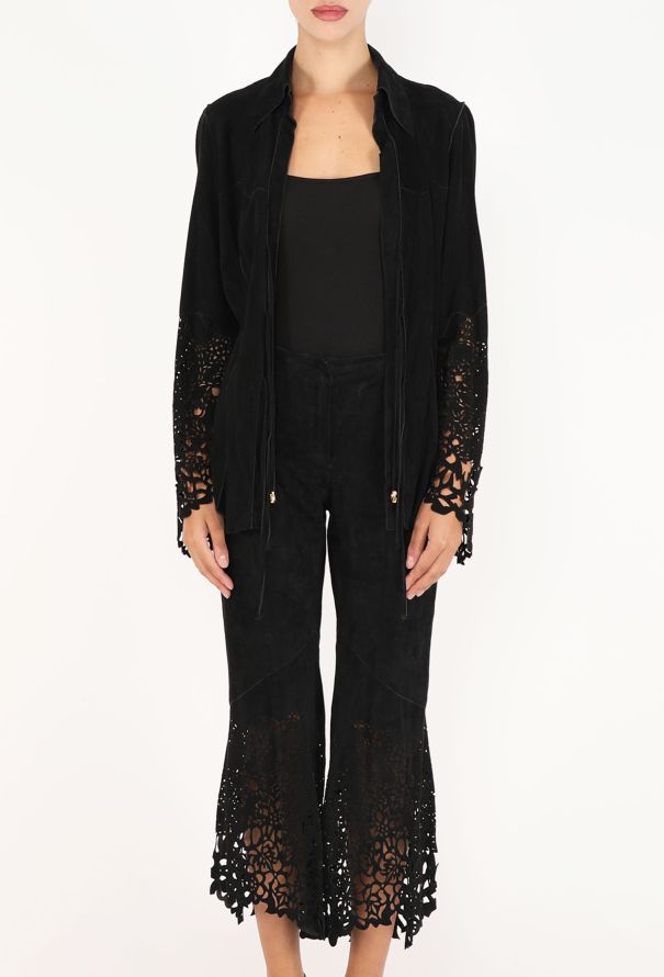 Roberto Cavalli Suede Cut-Out Ensemble, F/W 1999 - 4
