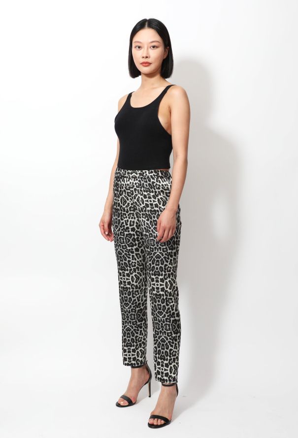 Dries Van Noten Leopard Print Trousers - 4