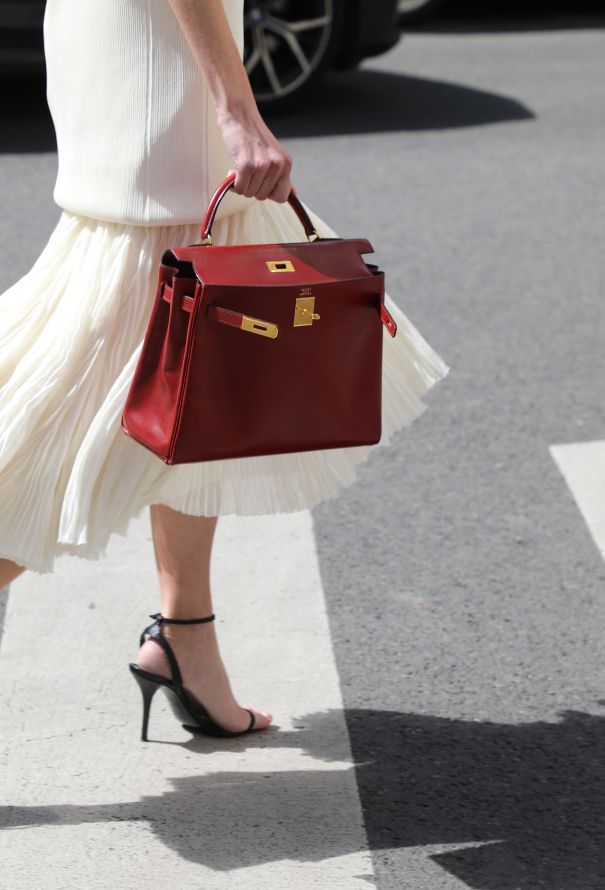 Hermès Rouge H Box Kelly 32 Retourné - 2 Hermès Rouge H Box Kelly 32 Retourné - 2