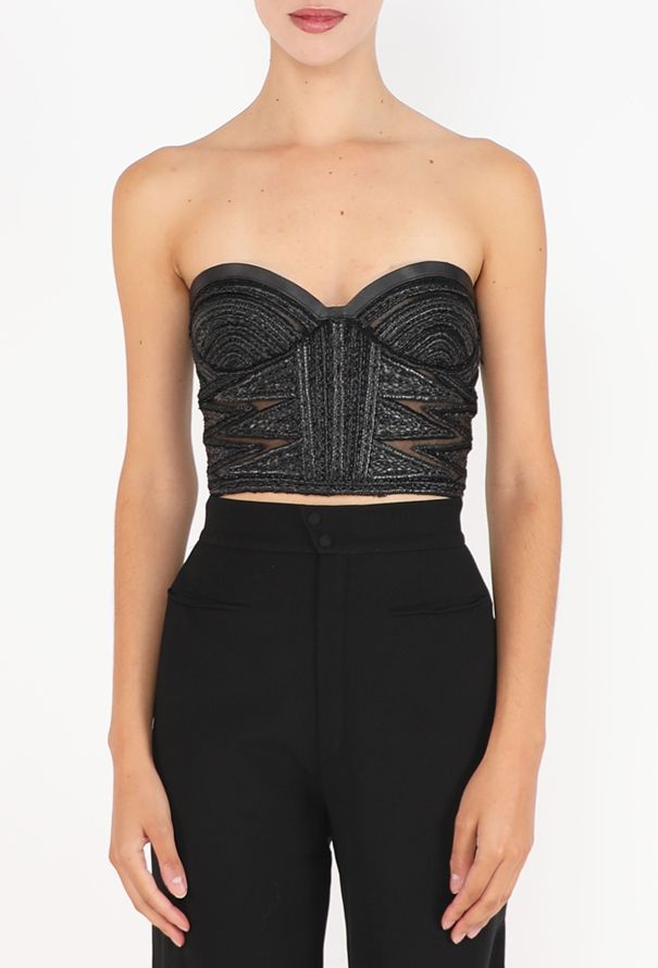 Valentino Raffia Bustier Top, S/S 2016 - 1