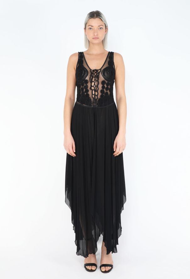 Jean Paul Gaultier '90s Passementerie Open-Back Dress - 1