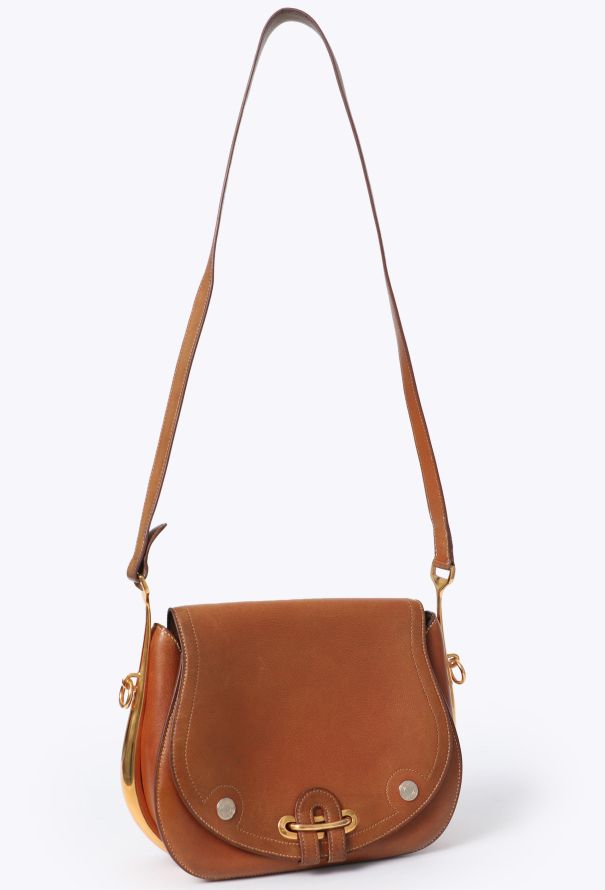 Hermès Rare Gold Courchevel Passe-Guide Saddle Bag - 2