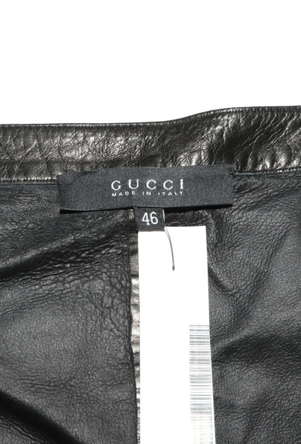Gucci Belted Leather Skirt, Late 1990s - 6