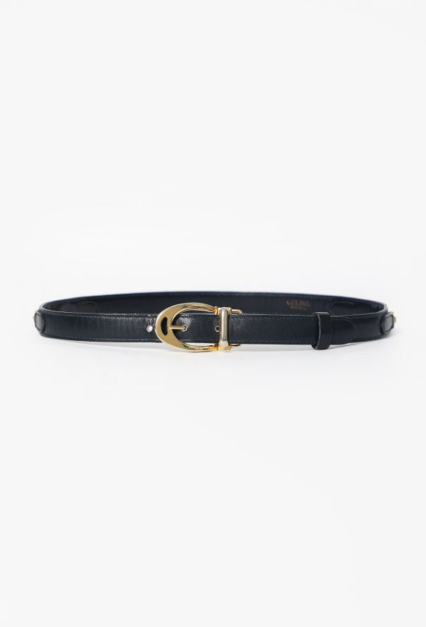 Céline '70s Horsebit Leather Belt - 1