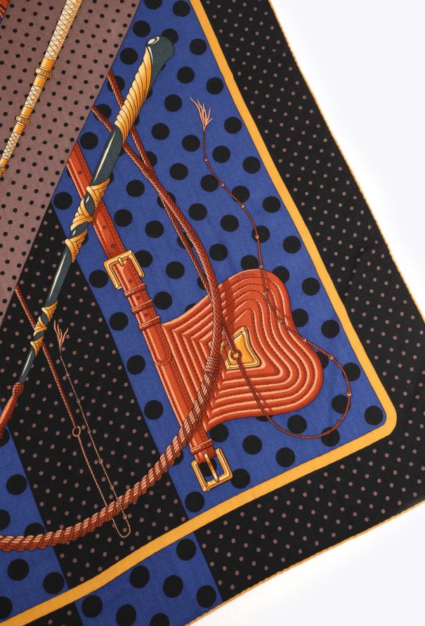 Hermès 'Clic Clac à Pois' Cashmere Grand Carré 140cm - 5