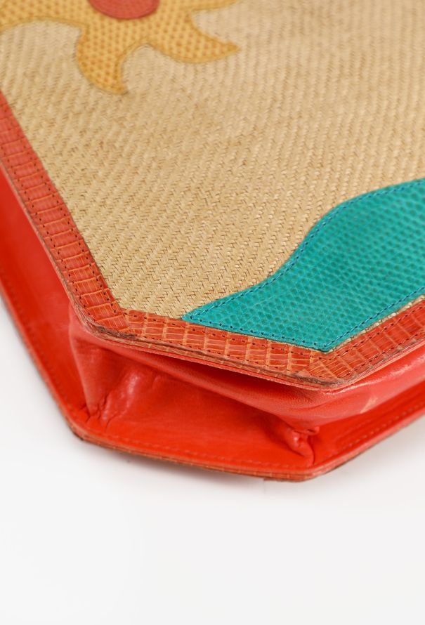 Bottega Veneta '80s Limited Edition Leather and Raffia Bag - 7