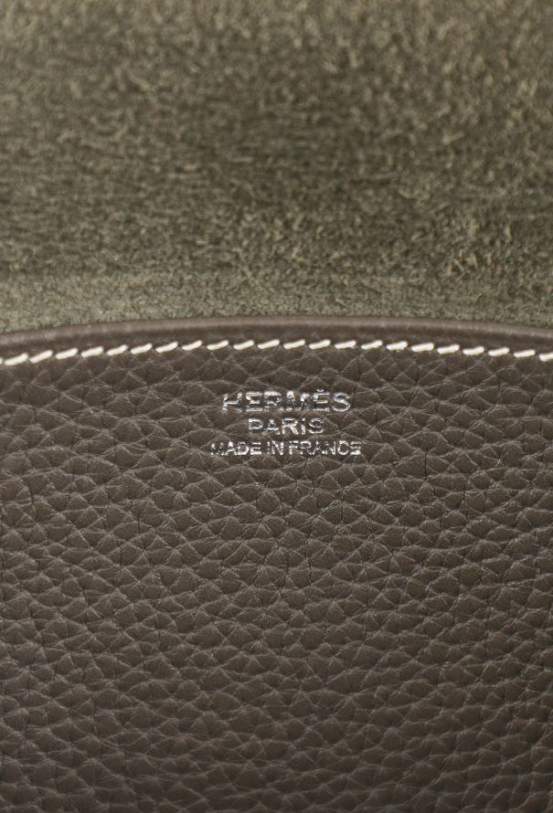 Hermès Gris Étain Taurillon Clémence Halzan 31 - 14