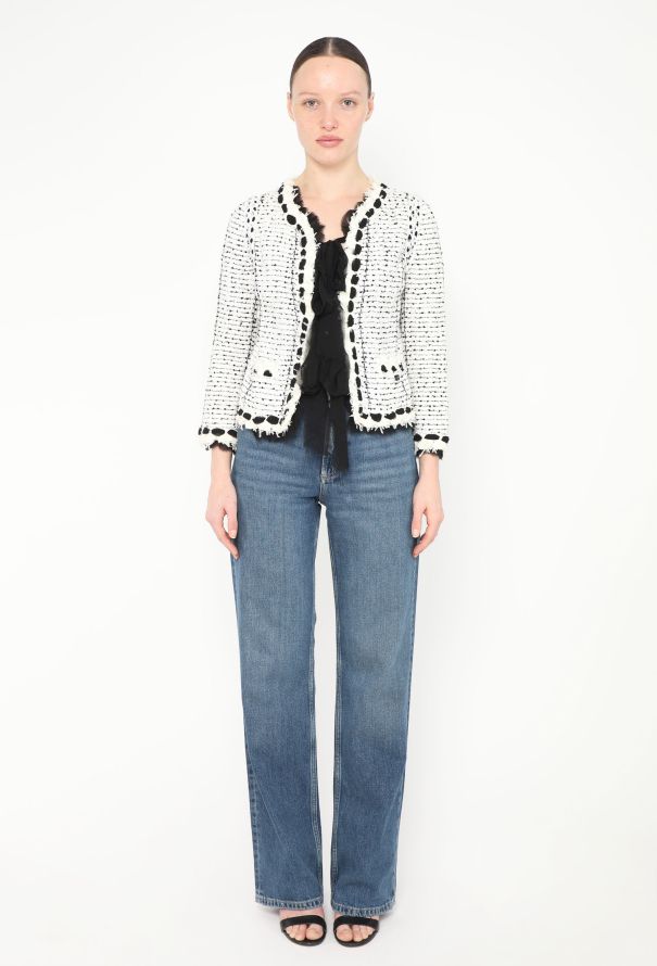 Chanel 2005 Sequin Chiffon Tweed Jacket - 2