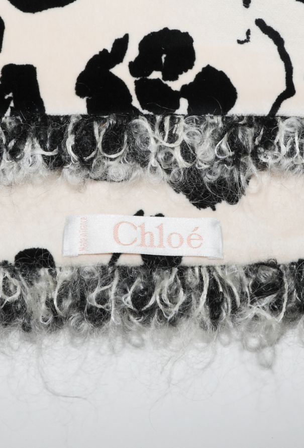 Chloé Bicolor Velvet Floral Scarf, F/W 1996 - 6