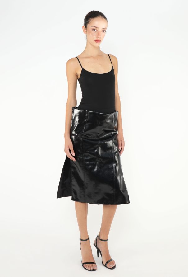Sacai S/S 2023 Vinyl Leather Skirt - 4