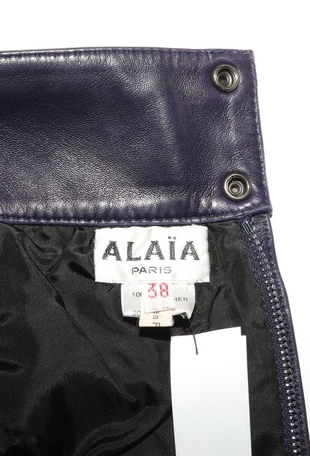 Alaïa 1987 Leather Pencil Skirt - 5