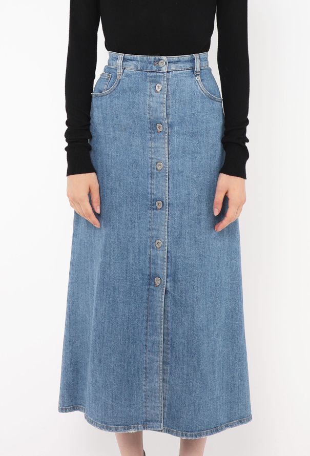 Miu Miu Denim A-Line Skirt - 2