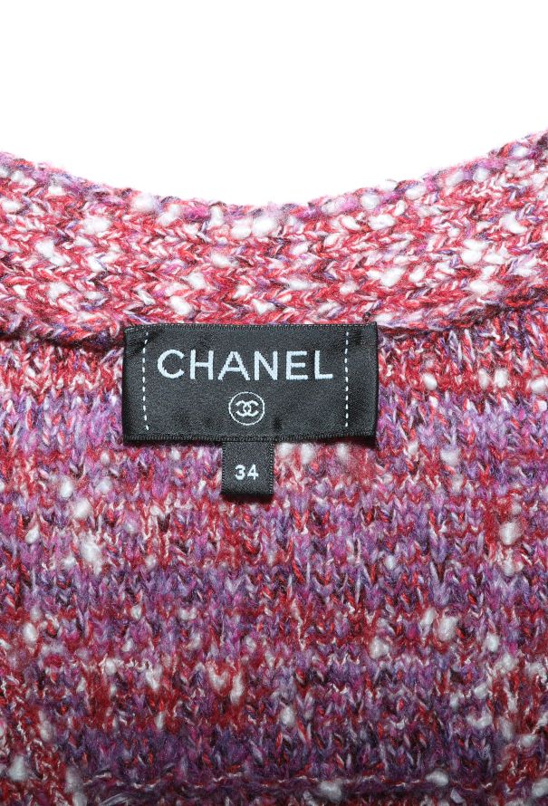 Chanel F/W 2022 Belted Cashmere Tweed Cardigan - 7