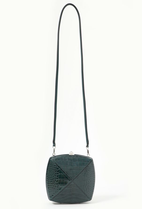 Hermès Vert Cypres Alligator Clou Medor Clutch - 4 Hermès Vert Cypres Alligator Clou Medor Clutch - 4