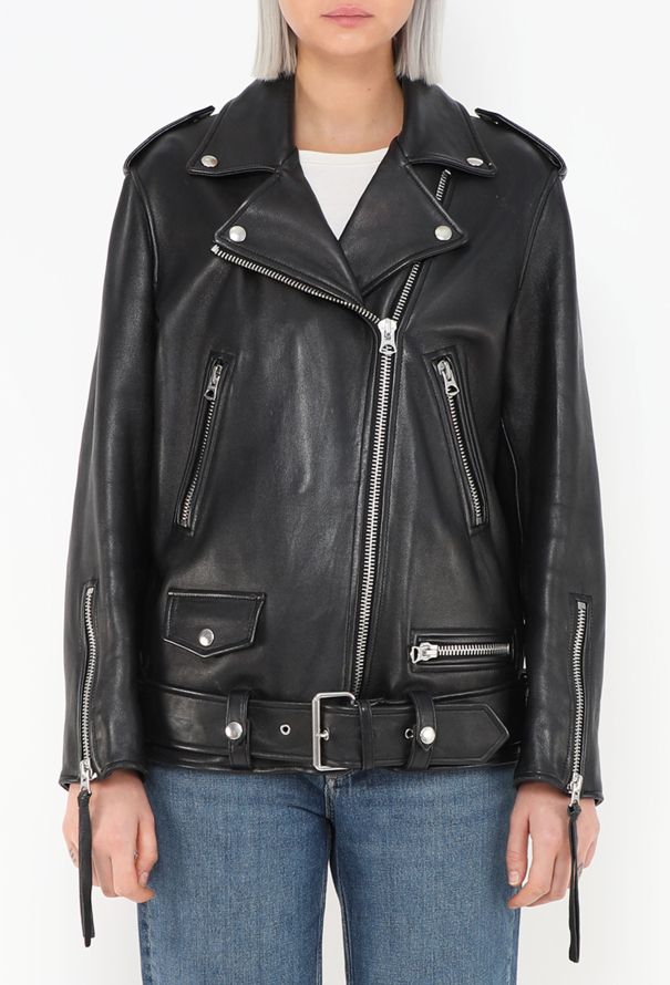 Acne Studios Leather Biker Jacket - 2