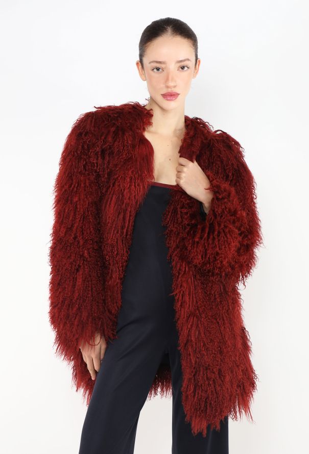 Saint Laurent Rare 1987 Mongolian Shearling Coat - 2