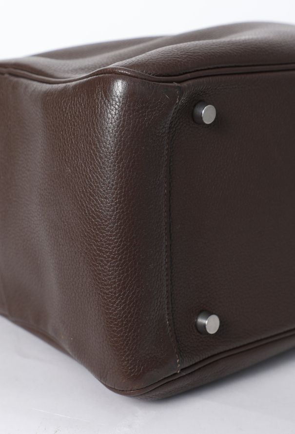 Hermès Chocolat Taurillon Clémence Lindy 30 - 8 Hermès Chocolat Taurillon Clémence Lindy 30 - 8