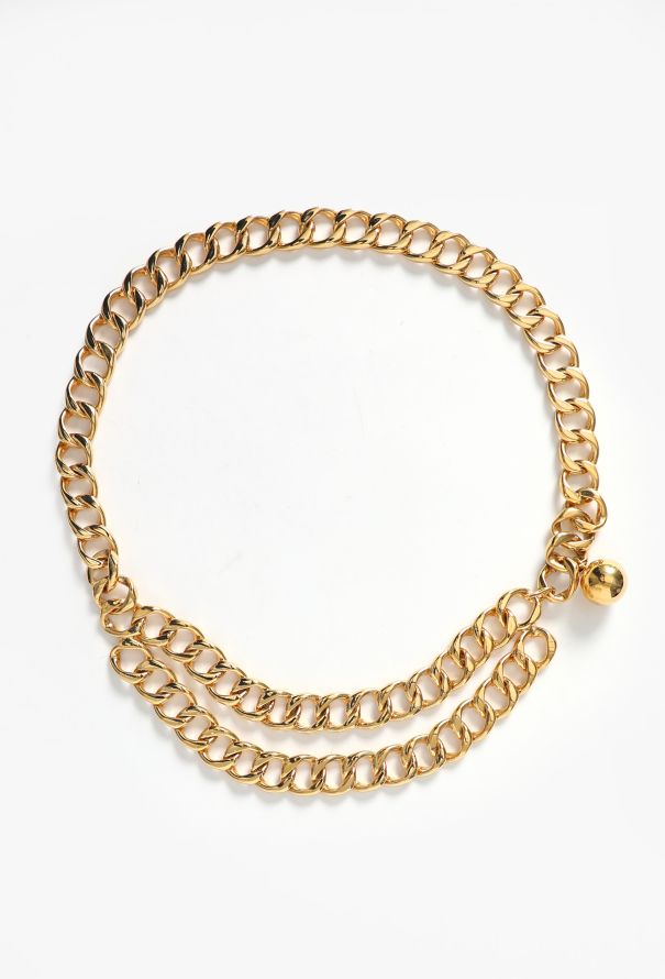 Chanel '90s Chainlink Ball Pendant Belt - 1