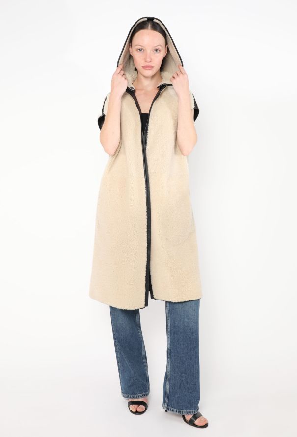 Céline Fall 2010 Shearling Hooded Vest - 3