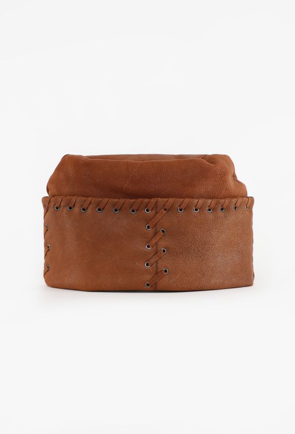 Prada Whipstitch Leather Hat, 2004 - 7