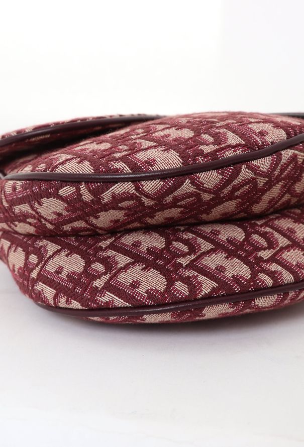 Dior Oblique Medium Red Saddle Bag - 11