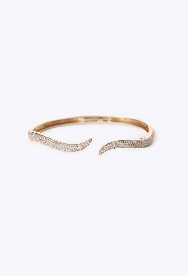 Modern Fine Jewelry Stephanie Gottlieb Ivy Pave Wave Cuff - 1
