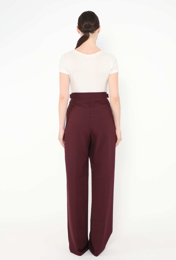 Céline Belted Wide-Leg Trousers - 4