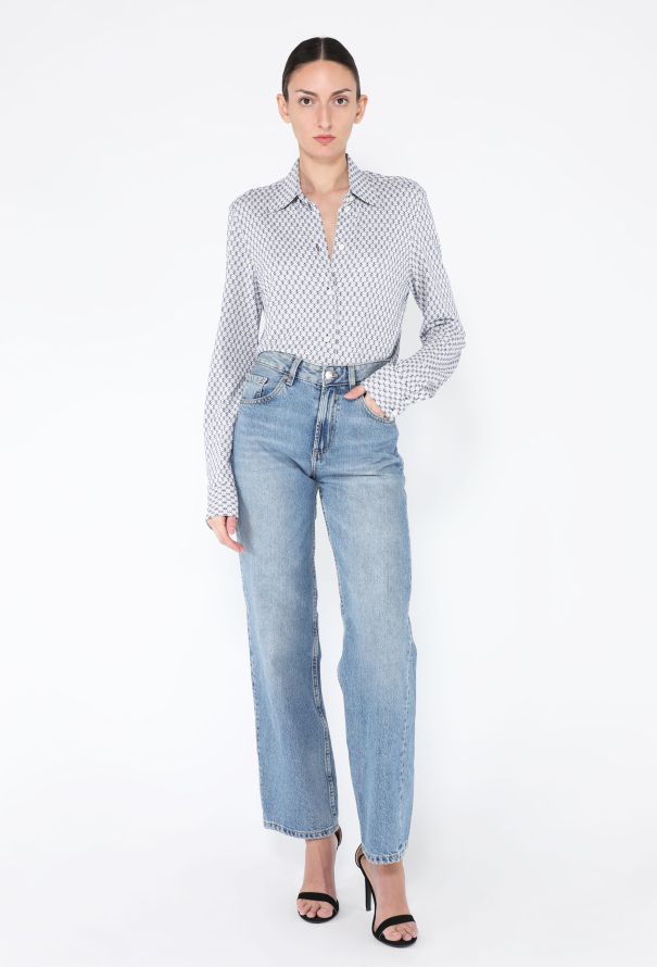 Céline Classic Printed Button Down - 2