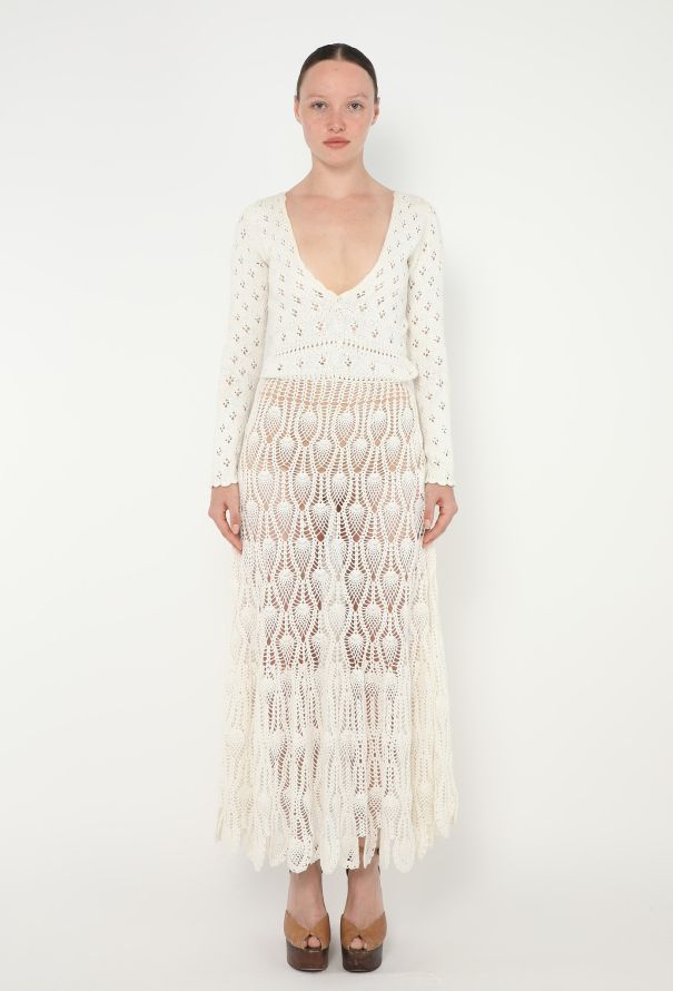 Loewe x Paula's Ibiza 2019 A-Line Crochet Dress - 1