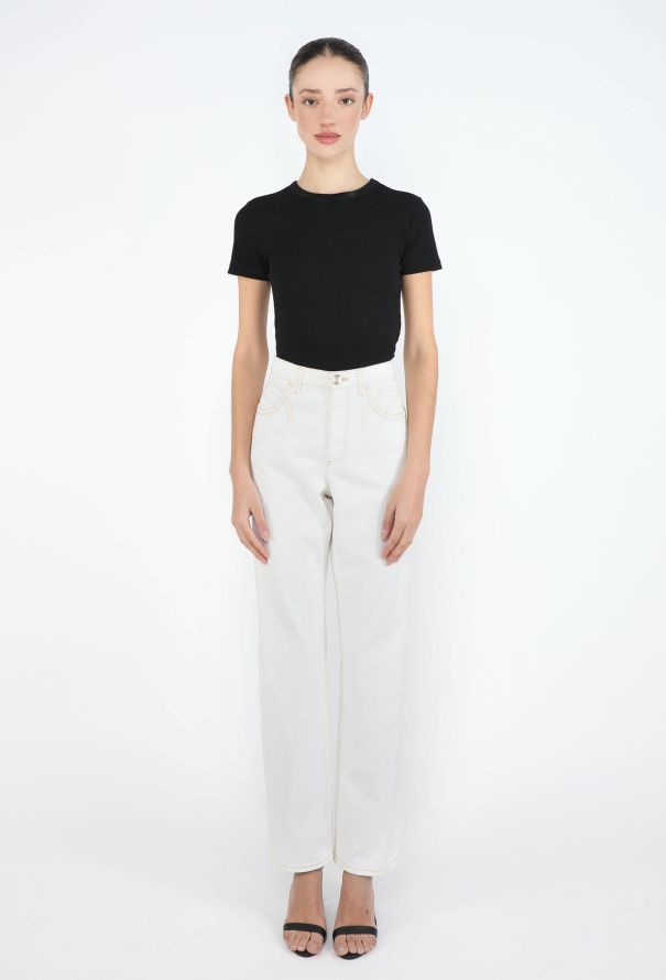 Chanel 2020 'COCO' Embroidered Jeans - 5