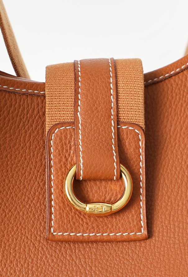 Hermès Vintage Gold Togo Tsako Bag - 12