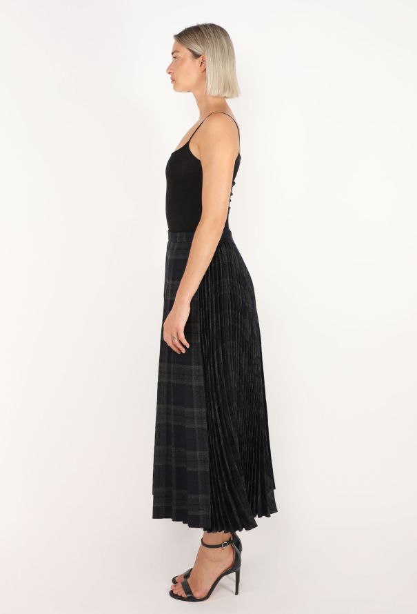 Dior Tartan Pleated Wrap Skirt - 3
